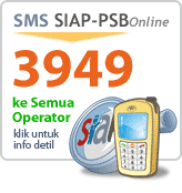 SMS SIAP-PSB-Online ke 3949 (seluruh op)